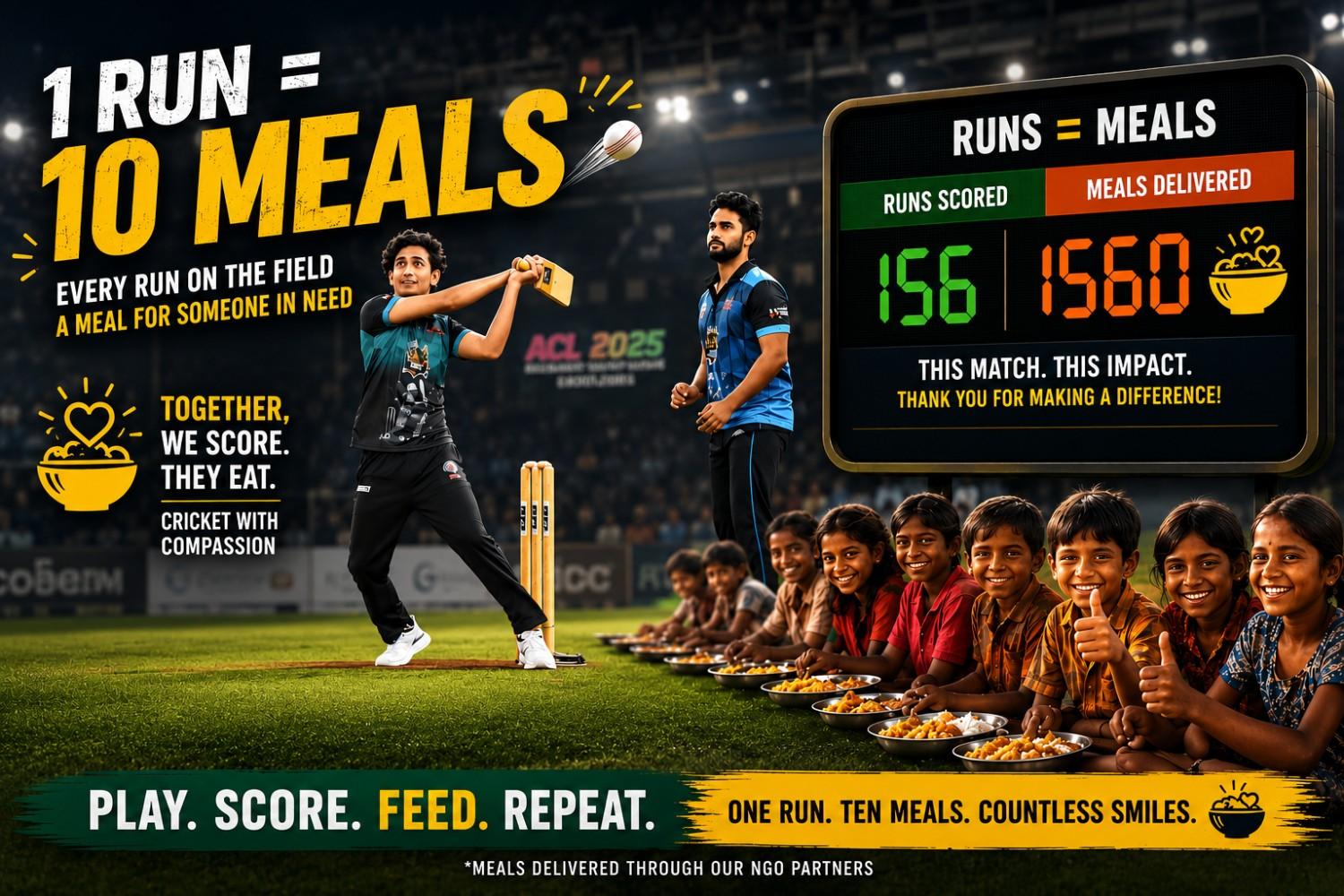 Scoreboard showing meal count